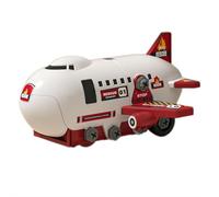 Construction Airplane Toys,Toddler Airplane Toys with 4 Construction Vehicles,Car Toy Set with Light and Sound,Great Birthday Gifts for 3 4 5 6 Years Old Boys