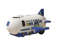 Construction Airplane Toys,Toddler Airplane Toys with 4 Construction Vehicles,Car Toy Set with Light and Sound,Great Birthday Gifts for 3 4 5 6 Years Old Boys