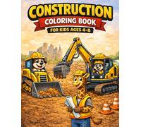 Construction Coloring Book: Fun Construction Machines & Animals Coloring Book for Kids