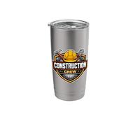 Construction Crew Worker Heavy Equipment Lover Boys Kids Stainless Steel Insulated Tumbler
