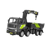 Construction Engineering Truck Toy Diecast Construction Vehicle Toy for Boys Crane Dumper, Black, Green