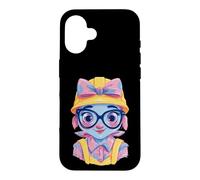 Construction Girl Kawaii Builder Character Portrait Graphic Case for iPhone 16