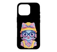 Construction Girl Kawaii Builder Character Portrait Graphic Case for iPhone 16 Pro