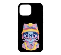 Construction Girl Kawaii Builder Character Portrait Graphic Case for iPhone 16 Pro Max