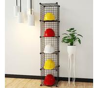 Construction Hard Hat Display Storage Rack,floor-standing Metal Hat Racks Motorcycle Helmet Rack,stackable Grids Storage Bins, Commercial Baseball Hard Hat Display Stand, Multifunctional Bookshelf