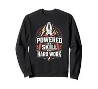 Construction Hard Hat Powered By Skill Hard Work Sweatshirt