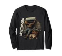 Construction HVAC Electrician Plumber Union Dog Wages Dead Long Sleeve T-Shirt