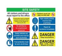 Construction Job Site Poster OSHA Standards Health Hazard Communication Guide Canvas Print Wall Sign for Building Project Office(Framed,12X18inch(30X45cm))