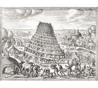 Construction of the Tower of Babel. After a 17th century print. Poster Print by Ken Welsh (16 x 12)