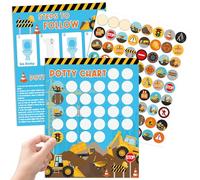Construction Potty Training Chart for Toddlers Boys with 432 Potty Stickers Potty Training Reward Chart for Kids