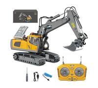 Construction Rc Set of 4, 2.4GHz RC Construction Vehicle with Cool Lights, Alloy Material Simulate True Scale (A)