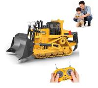 Construction Rc Set Of 4, 2026 New Excavator Trucks with Cool Lights and Sounds, Complete Control Over The Site, Alloy + Plastic Material, 2.4ghz Remote, 360 Rotation (D1)