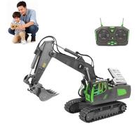 Construction Rc Set Of 4, 2026 New Excavator Trucks with Cool Lights and Sounds, Complete Control Over The Site, Alloy + Plastic Material, 2.4ghz Remote, 360 Rotation (A3)