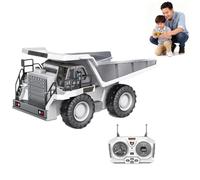 Construction Rc Set Of 4, 2026 New Excavator Trucks with Cool Lights and Sounds, Complete Control Over The Site, Alloy + Plastic Material, 2.4ghz Remote, 360 Rotation (B2)