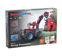 fischertechnik 559876 Professional Strong Pneumatics Construction Kit for Children from 9 Years, Pneumatically Operated Construction Toy with Tractor and 5 Other Models