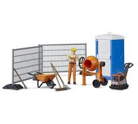 Construction Set With Mixer & Toilet Loo - Bruder 62008 Scale 1:16