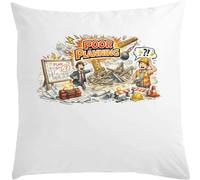 Construction Site Disaster from Poor Planning White Pillow 40x40cm With Filler White