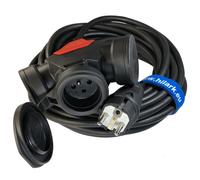 Construction Site Extension Cord with 3-Way Adapter 3+1 H07RN-F 3G1.5mm2 1-50m