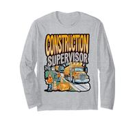 Construction Supervisor Caution Tape Design Long Sleeve T-Shirt