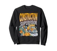 Construction Supervisor Caution Tape Design Sweatshirt