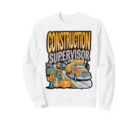 Construction Supervisor Caution Tape Design Sweatshirt
