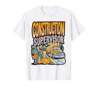 Construction Supervisor Caution Tape Design T-Shirt