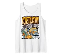 Construction Supervisor Caution Tape Design Tank Top