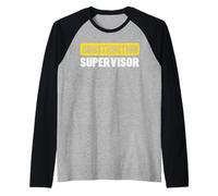 Construction Supervisor Worksite Leader Construction Worker Raglan Baseball Tee