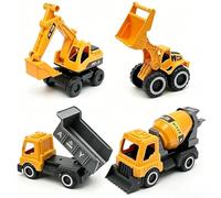 Construction Toy Vehicles - With Bulldozer As Educational Learning Toy | 4-Piece Sand Game Set With Construction Trucks And Cars | For Kids Boys Girls Garden Backyard Park Travel And Kampe