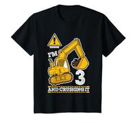 Construction Truck 3rd Birthday 3 Years Old Digger Builder T-Shirt