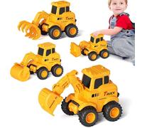 Construction Truck Toys for Kids 2-6 Years, Sandbox Vehicle Set with Excavator, Bulldozer & Road Roller, Durable Play Set for Boys & Girls, Christmas Birthday Gift