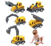 Construction Truck Toys - Friction Powered Construction Truck Toys | Engineering Çonstruction Ţ ruck Toy Vehicle Set, Realistic Creative Mini Ćonstruction Trucks for Kids, Boys & Girls