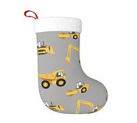 Construction Trucks Christmas Stockings, Gift And Treat Bags For Christmas Tree Holiday Decoration For Family Holiday Christmas Party Decoration