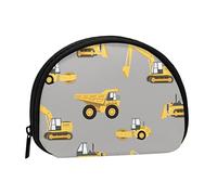 Construction Trucks Coin Purse Shell Mini Pouch Wallet Change Bag for Women Girls Kids