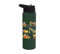 Construction Trucks Math Day 3.14 Happy Pi Day Stainless Steel Insulated Water Bottle
