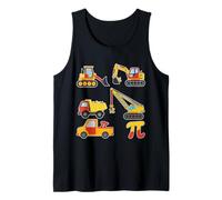 Construction Trucks Math Day 3.14 Happy Pi Day Tank Top