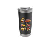 Construction Trucks Pi Day 3.14 Happy Math Day Stainless Steel Insulated Tumbler