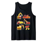 Construction Trucks Pi Day 3.14 Happy Math Day Tank Top