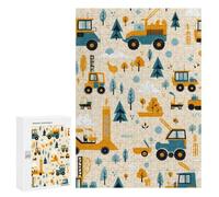 Construction Vehicle Parade, 300 PCS Adult Tabletop Puzzle, Gift for Puzzle Lovers; for Couples, Friends And Family