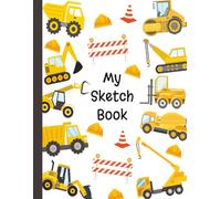 Construction Vehicle Sketch Book for Kids | Blank Drawing Notebook with Bulldozers, Dump Trucks, and Excavators | Boys Coloring Journal Pad for ... and Doodling | 8.5 x 11 inches | 100 Pages