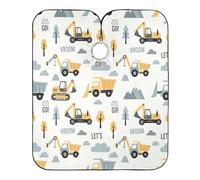 Construction Vehicles Barber Aprons Professional Barber Hair Cutting Cape, Hairdresser Cape Coloring Hair 64.9 in x 55.1 in