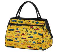 Construction Vehicles Car Travel Duffle Bag for Women Men Kids Boys Girls Weekend Overnight Bags 24 L Holdall Tote Cabin Bag for Sports Gym Yoga