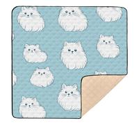 Construction Vehicles Dump Truck Grader Cute Bohemian Cats Cute Foldable Baby Gym & Activity Mat for Indoor Outdoor Comfortable Activity Gym Mat for Baby Kids Toddlers Infants, 50'' x 50''