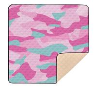 Construction Vehicles Dump Truck Grader Cyan Aqua Cute Foldable Baby Gym & Activity Mat for Indoor Outdoor Cozy Breathable Baby Play Tummy Time Mat for Babies Infants Toddlers, 50'' x 50''