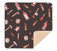 Construction Vehicles Dump Truck Grader Firefighter Fire Extinguisher No Smoking Sign Soft Foam Baby Activity Play Mat for Floor Washable Travel Play Mat for Babies Infants Toddlers, 50'' x