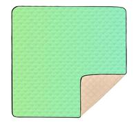 Construction Vehicles Dump Truck Grader Green Gradient Cute Foldable Baby Playmat for Indoor Outdoor Lightweight Tummy Time Activity Mat for Baby Toddler Infant, 50'' x 50''