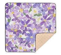 Construction Vehicles Dump Truck Grader Hydrangeas Beauty Summer Flowers Cute Foldable Baby Gym & Activity Mat for Floor Non-Toxic Tummy Time Activity Mat for Baby Toddler Infant, 50'' x 50''