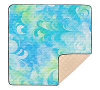 Construction Vehicles Dump Truck Grader Lightseagreen Tie-dye Background Vibrant Colors and Swirling Patterns Tie-dye Large Sturdy Baby Playmat for Indoor Outdoor Portable Tummy Time Activity