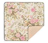 Construction Vehicles Dump Truck Grader Rose Gold Foil Leopard Print Their Forms Blending Seamlessly Into 1 Another Cute Foldable Baby Gym & Activity Mat for Indoor Outdoor 1-Piecing Infant