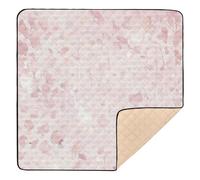 Construction Vehicles Dump Truck Grader Rose Gold Foil Leopard Print Their Forms Merging and Distorting in an Abstract Manner Large Non-Slip Baby Play Mat for Floor Waterproof Padded Play Mat